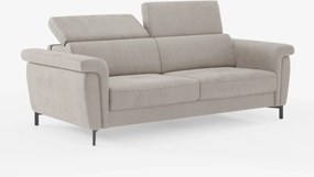 Capri divano letto di design con piedini alti - poggiatesta reclinabili in raffinato tessuto effetto velluto smacchiabile T30
