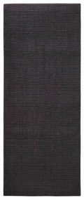 Tappeto in Sisal Naturale 80x200 cm Nero