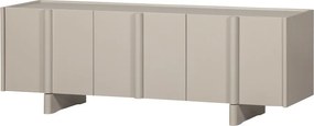 Mobile TV grigio chiaro in pino massiccio 152x53x46 cm Basu – WOOOD
