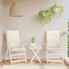 Cuscini Per Sedie 2 Pz Crema 120x50x3 Cm İn Tessuto /
