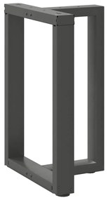 Gambe Tavolo Pranzo A T 2pz Antracite 50x35x(72-73)cm Acciaio /