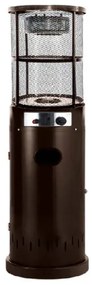Stufa Cilindrica Da Esterno A Gas Con Vetro 7 Kw Fiamma Moka