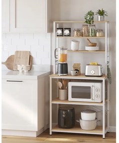 Scaffale da cucina MARGE marrone/bianco