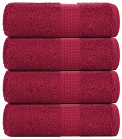 Asciugamani Per Sapone 4 Pz Bordò 30x30 Cm 360 G/m² 100% Cotone /