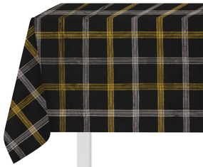 Tovaglia natalizia tartan beige e oro