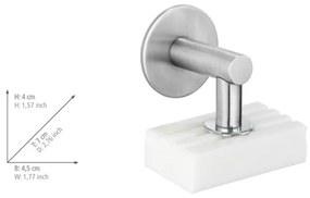 WENKO 24971100 - Portasapone TURBO-LOC 4,5 x 7 cm, argento