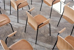 Sedie da pranzo in set marroni/marrone cognac con effetto noce con braccioli/impilabili 2 pz Book – Gazzda