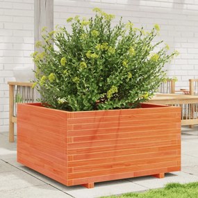 Fioriera Giardino Marrone Cera 90x90x49,5cm Legno Massello Pino /