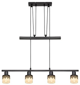 Rabalux 5345 - Lampadario a sospensione con filo LACEY 4xE14/40W/230V