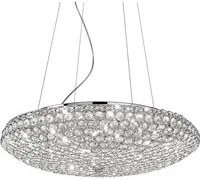 Sospensione Contemporanea King Metallo-Cristallo Cromo 12 Luci G9 3W 3000K