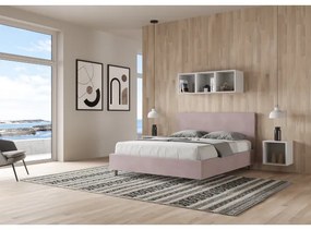 Letto matrimoniale e rete 160x190 in microfibra glicine Adele