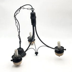 Brilagi - LED Lampadario a sospensione con catena COTTAGE 3xE14/40W/230V faggio/marrone