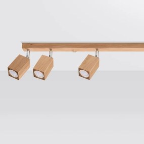 Sollux SL.1039 - Faretto KEKE 6xGU10/40W/230V quercia