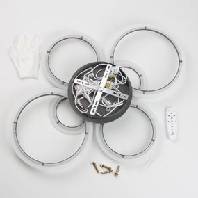 Brilagi - Lampadario a plafone LED dimmerabile ORBITS LED/85W/230V 3000-6500K antracite + +TC