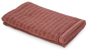 Asciugamano viso cotone Pop Corn Brick malva scuro