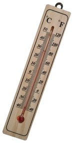 Termometro Analogico Ambiente In Legno Per Esterno Giardino e Interno -40°C--+50°C 200X40X7mm