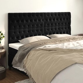 Testiere 4 Pz Nero 100 X 7 X 78/88 Cm İn Velluto /