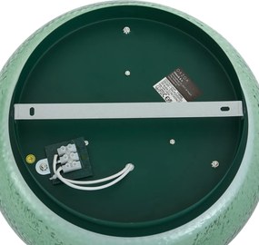 Plafoniera Art Déco verde con vetro e LED integrato dimmerabile a 3 fasi - Thimble