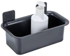 Mensola da bagno senza foratura nera in plastica Parma – Allstar