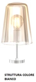 Lumetto bianco 1 luce ambra 1164bi-pt-am