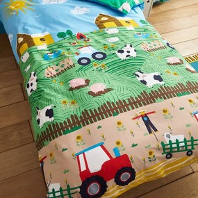 Set copripiumino e federa da bambini per culla 120x150 cm Farmyard Animals – Catherine Lansfield