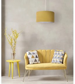 Duolla - Lampadario a sospensione con filo BRISTOL 1xE27/15W/230V diametro 45 cm giallo/bianco