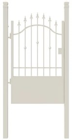 Cancello con serratura elettrica Civetta in ferro, apertura a sinistra, L 104.5, H 150-165 cm, di colore bianco