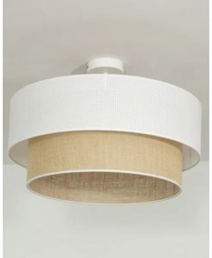 Plafoniera BORHO 1xE27/60W/230V bianco/iuta