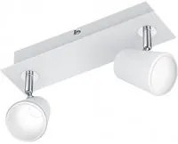 Lampada Soffitto e Parete 2 Faretti Spot Orientabili Narcos Bianco Trio Lighting