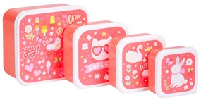 A Little Lovely Company - set di quattro scatole merenda - divertimento