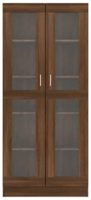 Mobile Vetrina Rovere Marrone 82,5x30,5x185,5 Legno Multistrato
