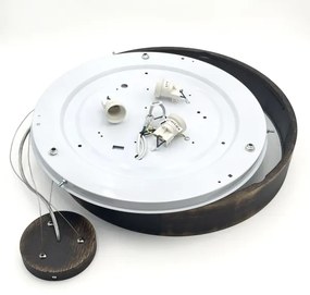 Brilagi - Lampadario LED su cavo CARVALHO SMOKEY 3xE27/60W/230V rovere Ø 47,5 cm