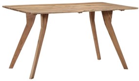 Tavolo da pranzo 140x80x76 cm in legno massello di acacia