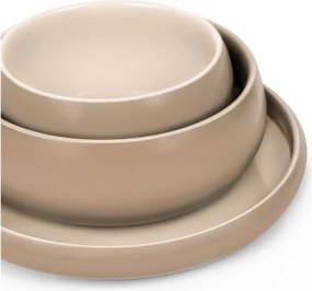 Set di piatti beige in gres 4 pz ø 22 cm Terra Rondo – Bonami Selection