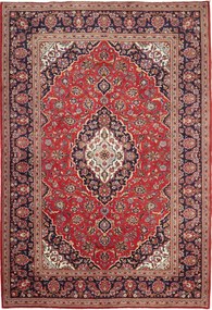 Kashan Tappeto 300 x 210 Rosso (Iran) Annodato A Mano