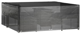 Copertura mobili da giardino 16 occhielli 250x250x90cm quadrata