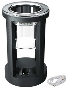 Lampada Portavaso da Tavolo Ricaricabile 2.2W IP54 CCT - Nera