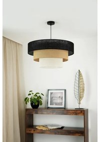 Brilagi - Lampadario a cavo ASPEN LUNETA 1xE27/15W/230V Ø60 nero/beige/crema