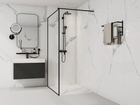 Piatto doccia extrapiatto appoggio o incasso tagliabile 140x90cm Resina SMC Bianco marmorizzato - LYROSA