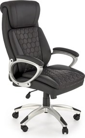 Sedia da ufficio Thomas in ecopelle nera H122 cm