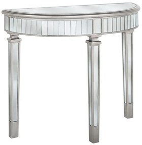 Tavolino consolle vetro argento 90 x 35 cm TOULOUSE Beliani
