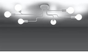 Sollux SL.1443 - Lampadario a plafone VECTOR 6xE27/15W/230V bianco