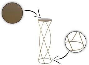 Portafiori 70x22,5 cm oro