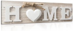 Quadro su tela – Con scritta Home in stile vintage