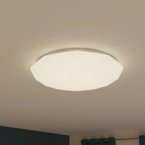 Plafoniera LED New Lilly Ø 60 cm bianco IP21 cct da bianco caldo a bianco freddo con regolazione di temperatura, 5700 lumen INSPIRE