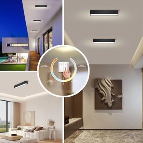 Immax NEO 07254L - Luce LED dimmerabile LUNGO 20W/230V Wi-Fi Tuya nero + +TC