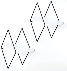 SET 2x Mensola da parete bianca