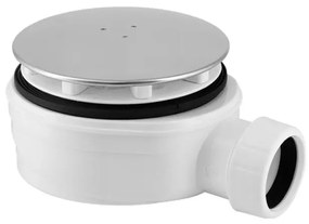 Piletta di scarico sifonata extra slim H51 D90 cm con griglia in acciaio inox