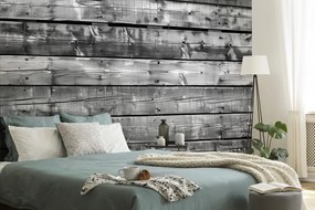 Carta da parati – Imitazione legno moderno in bianco e nero