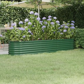 Letto Giardino Acciaio Verniciato A Polvere 224x40x36 Cm Verde /